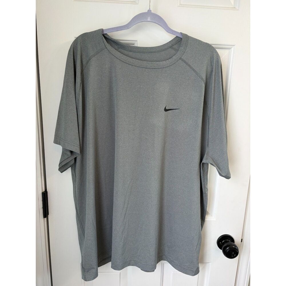 Nike Dri-Fit Men's Gray Workout Tshirt Athletic Size XXL